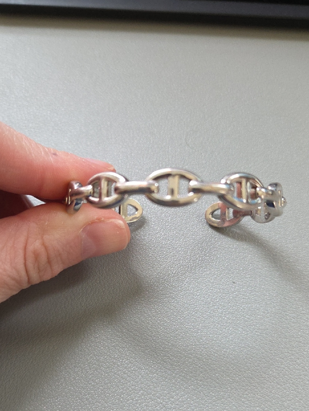 Sterling Silver Link Cuff Bracelet